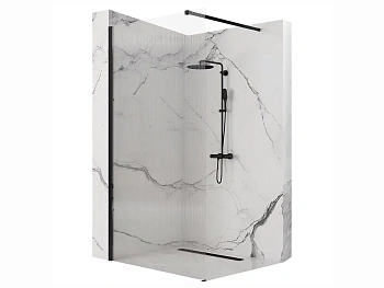 Душевая стенка Rea Aero Intimo black matt 90x200 K4123