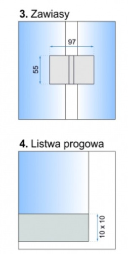 Душевая дверь Rea Fold Modul 70 K7444