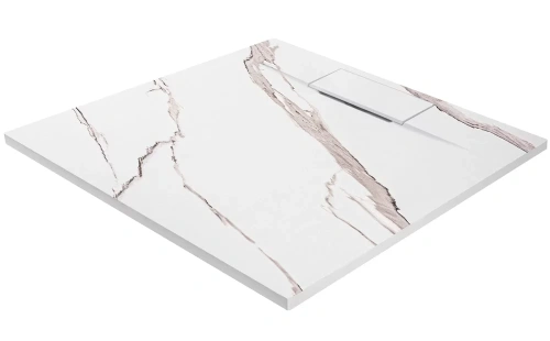 Душевой поддон Rea Bazalt Carrara White 90x90 K7002