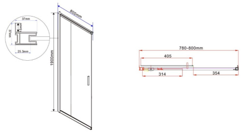 Душевой уголок Vincea Garda VSS-1G8010CLG