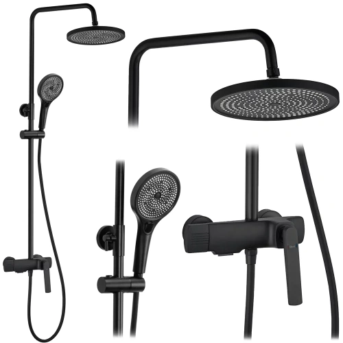 Душевая система Rea Rebel black P2416