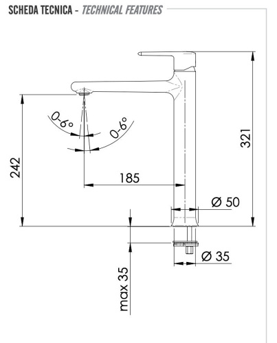 Смеситель для раковины Remer Vanity V11L