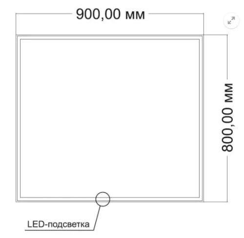 Зеркало Vincea LED VLM-3VN9008 900х800