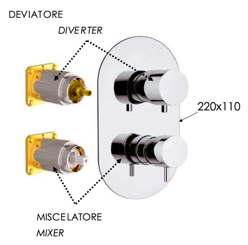 Смеситель для душа Daniel Tokyo TK612D3KB15