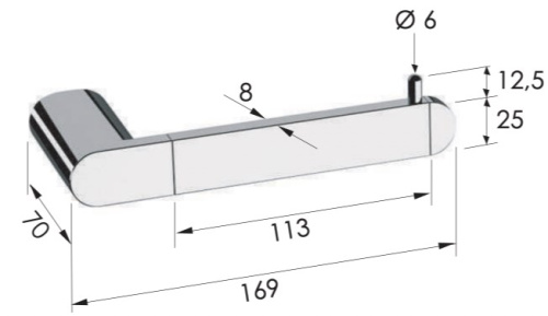 Бумагодержатель Remer Lounge LN61NP, никель брашированный