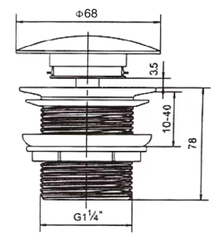 Донный клапан Vincea DBS-316MB