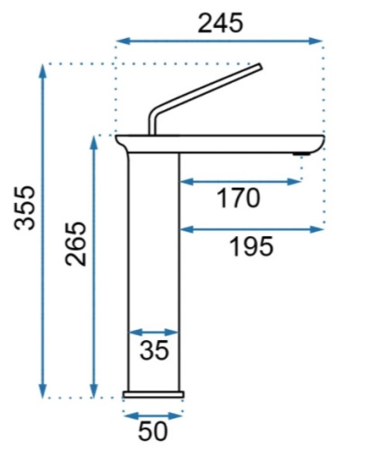 Смеситель для умывальника Rea Modo Black matt B5664