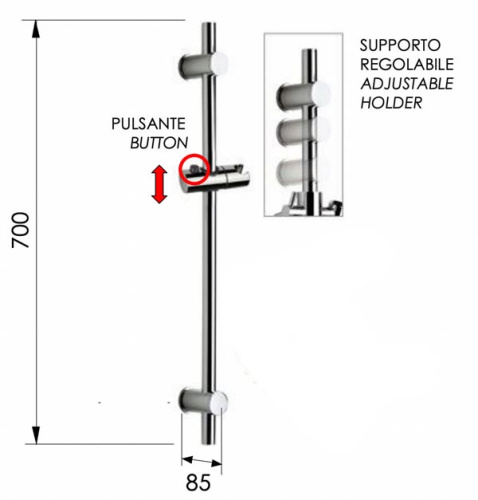 Душевая стойка 70 см Remer 317N
