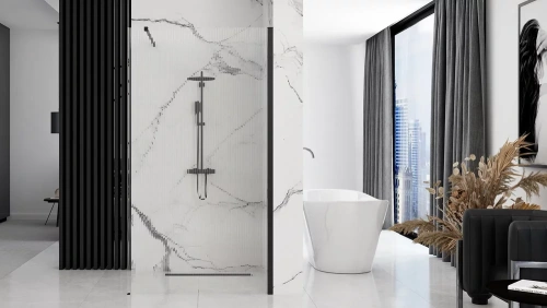 Душевая стенка Rea Aero Intimo black matt 90x200 K4123