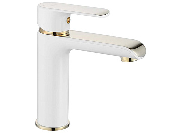 Смеситель для умывальника Rea Bloom White Gold B9919