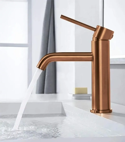 Смеситель для умывальника Rea Lungo Copper Brush B1112