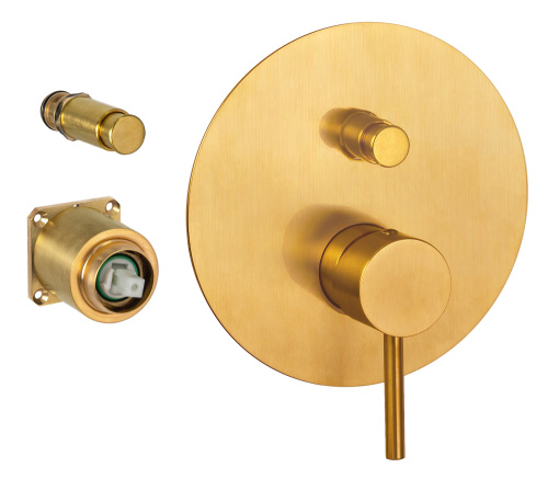 Смеситель для душа Remer X Style X09KBBG, золото брашированное