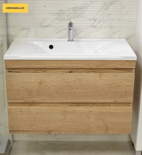 Тумба подвесная Vela Каскад Дуб Галифакс 80П под Milen TU27149