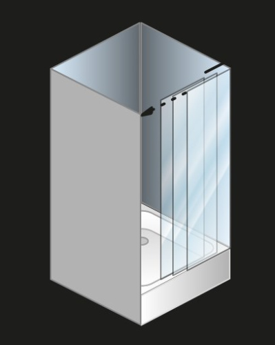 Душевая дверь Kolpa-San Luna TV3D/S 90 silver transparent 560060