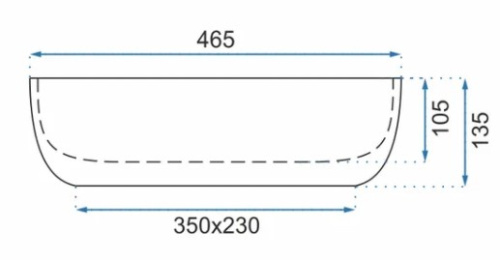 Умывальник Rea Livia Grey matt U3801