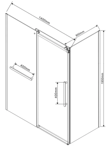 Душевой уголок Vincea Como Soft VSR-1CS9014CLB