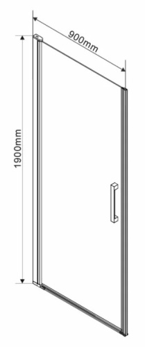 Душевая дверь Vincea Orta VPP-1O900CH-R
