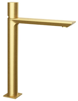 Смеситель для раковины Remer Edge EG512LXLBG, золото брашированное