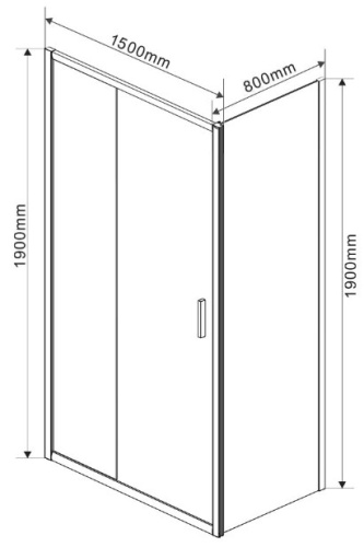 Душевой уголок Vincea Garda VSR-1G8015CLGM