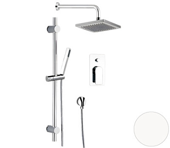 Душевая система Remer Infinity I09S07OBO, белый матовый