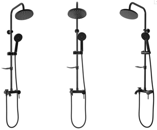 Душевая система Rea Luis Black P7005