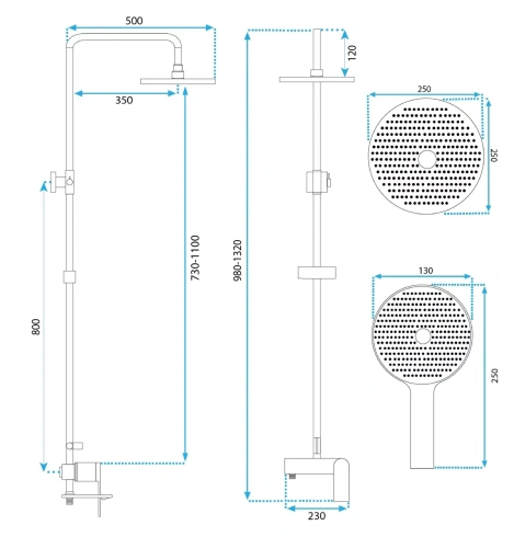 Душевая система Rea Avalon chrom P8699