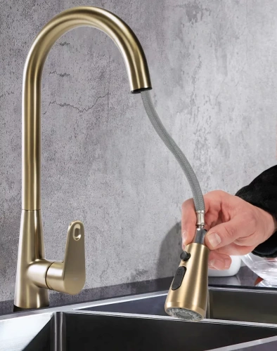 Смеситель для мойки Rea Mild gold matt B4803