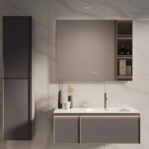 Тумба подвесная Vincea Elise VMC-4EL100MG-R серый матовый