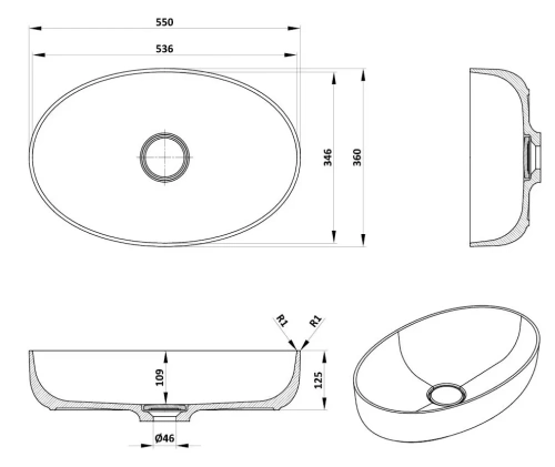 Раковина Kolpa-San Soft 550 ON kerrock 863250