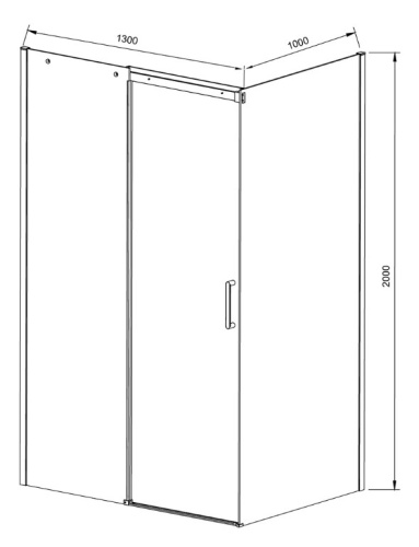 Душевой уголок Vincea Dice VSR-4D1013CLGM