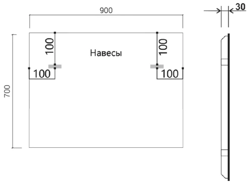 Зеркало Vincea LED 900×700 VLM-3VN900B