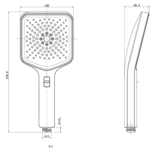 Ручной душ со шлангом Vincea Inspire VSHN-3I4HGM