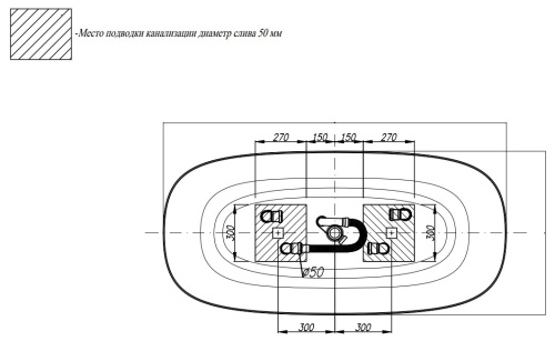 Ванна из искусственного камня Kolpa-San Blanche FS 180x85