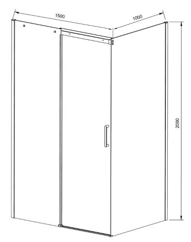 Душевой уголок Vincea Dice VSR-4D1015CLGM