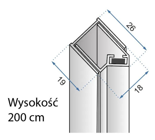 Магнитный профиль REA Hugo Matt gold K7771