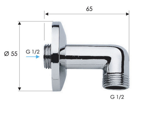Шланговое подключение для душа Remer 309