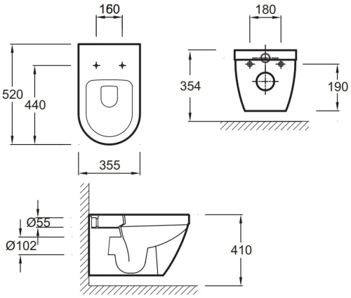 Унитаз подвесной Jacob Delafon Rodin EDY102-00