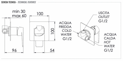 Смеситель для душа Remer Dream D30