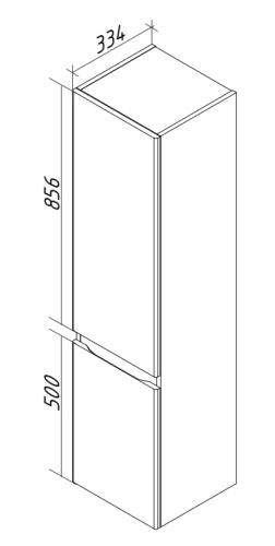 Пенал подвесной Caprigo Forte 35 36150R-SF025