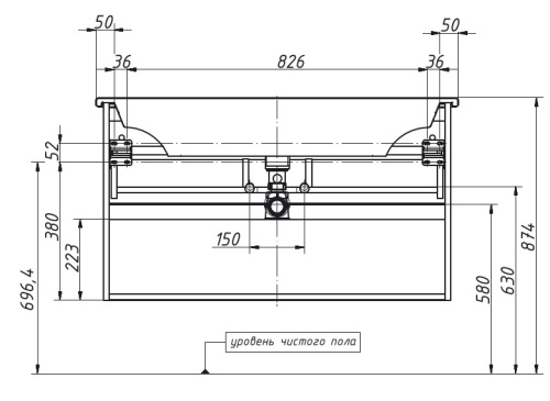 Тумба подвесная Caprigo Novara 100 35917-SF027