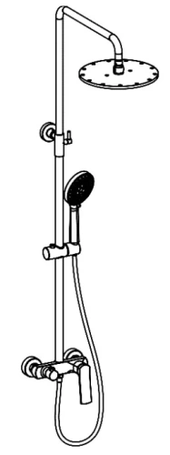 Душевая система Nemo Prima NM-1353-BG brush gold