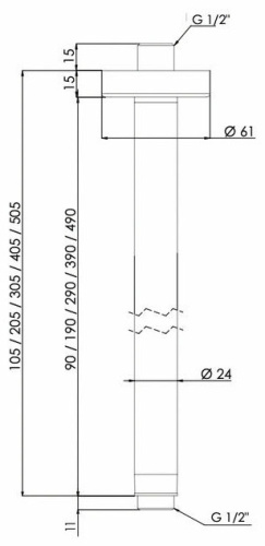 Кронштейн потолочный 20 см Remer 347N20