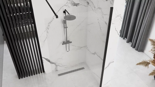 Душевая стенка Rea Aero Intimo black matt 90x200 K4123