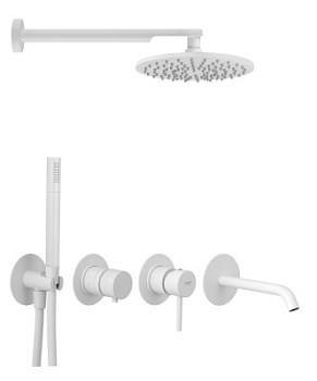 Душевая система Remer X Style X96D3SETBO, белый матовый