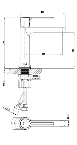 Смеситель для раковины Vincea Rondo VBF-1R1CH