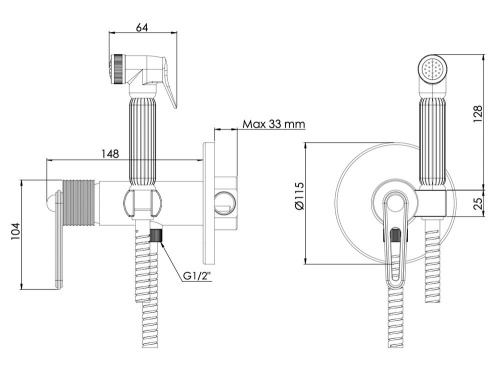 Гигиенический душ Daniel Brooklyn BY645DCZDP