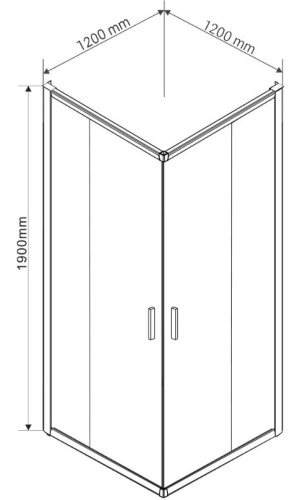 Душевой уголок Vincea Garda VSS-1G1212CLBN