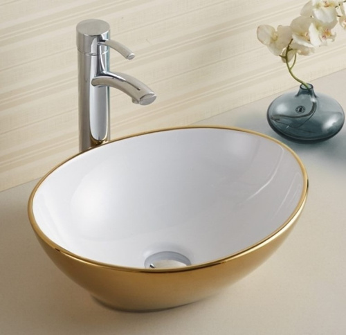 Умывальник Rea Sofia Gold White U0456