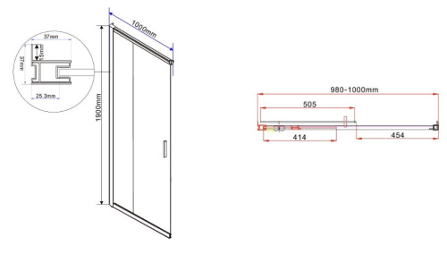 Душевой уголок Vincea Garda VSS-1G1011CLBN
