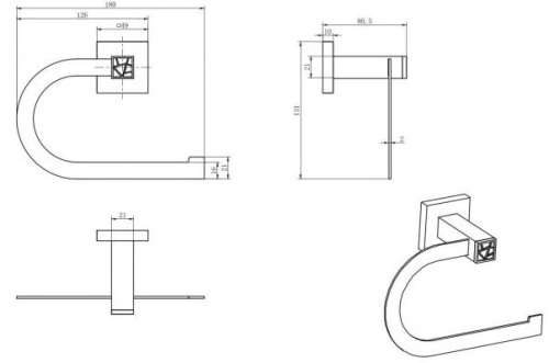 Бумагодержатель CeramaLux Venezia 88607A-1